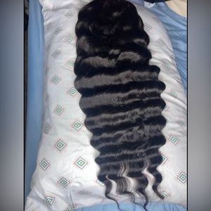 Deep wave glueless wig 24”